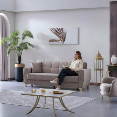 Divano di lusso design set 3+1 posti mobili per soggiorno