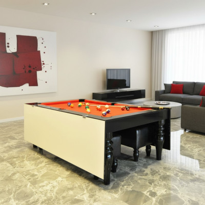 Tavolo da pranzo Tavolo da biliardo 2 in 1 Tavoli da biliardo Tavolo da pool Tavoli da gioco in legno 7ft