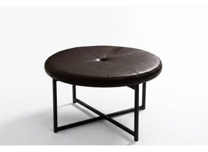 Tavolino in pelle di alta qualità Materiale piano del tavolo in metallo Soggiorno Marrone scuro Tavolino in pelle di alta qualità Materiale piano del tavolo in metallo Soggiorno Marrone scuro