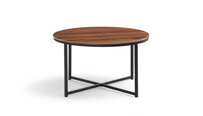 Tavolino da salotto marrone con piano in vetro arredamento moderno e di lusso.   Tavolino da salotto marrone con piano in vetro, arredamento moderno e di lusso.