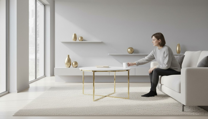 Tavolino da salotto nuovo tavolino laterale di lusso tavolo in stile moderno per il soggiorno.