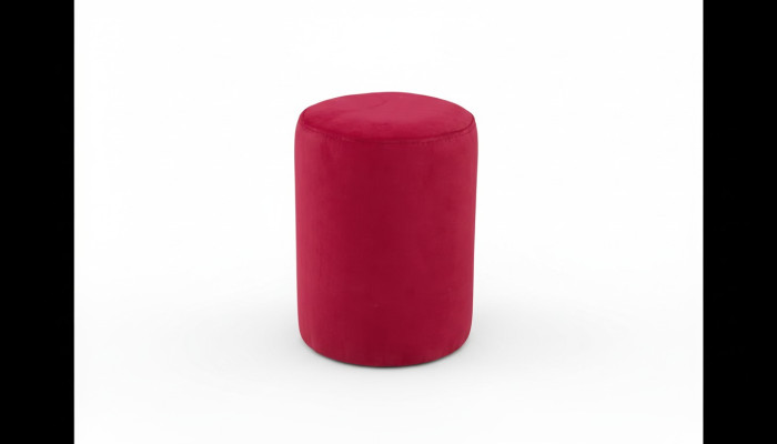 Pouf rosa con rivestimento in tessuto, struttura in truciolato di MDF, pouf di lusso nuovo