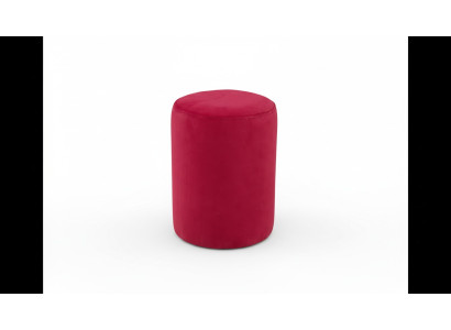 Pouf rosa con rivestimento in tessuto, struttura in truciolato di MDF, pouf di lusso nuovo