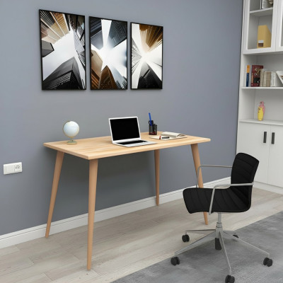 Tavolo in legno beige Tavolo Loft Designer Scrivanie eleganti Mobili di lusso
