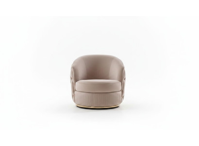 Poltrona design beige Chesterfield per soggiorno mobili imbottiti lusso