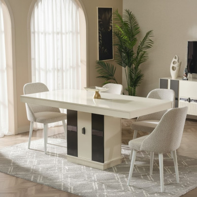 Set da pranzo completo 7 pezzi sedie di lusso mobili design tavolo da pranzo mobili in legno