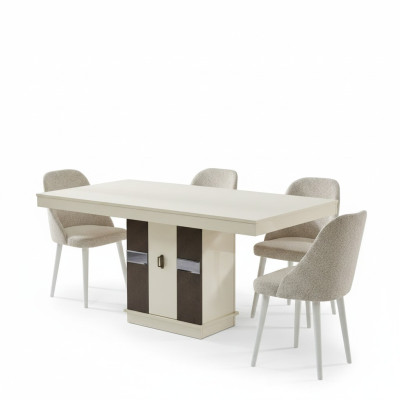 Set da pranzo completo 7 pezzi sedie di lusso mobili design tavolo da pranzo mobili in legno