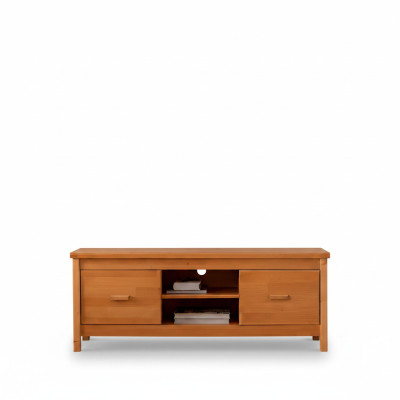 Elegante Madia Marrone per TV in Legno con Cassetti per Soggiorno