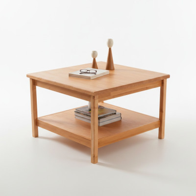 Tavolino da caffè marrone design tavolino soggiorno in legno con piano d'appoggio.