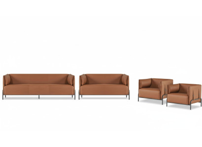 Set da ufficio 4 pezzi 3 posti 2 posti con 2 poltrone Stile moderno di design  Set da ufficio 4 pezzi 3 posti 2 posti con 2 poltrone Stile moderno di design