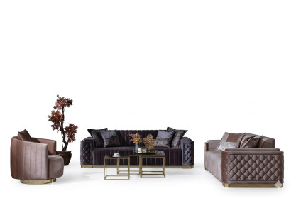 Set di divani 3+3+1 posti Design Divano Nuovo Poltrone Divano Moderno Lusso