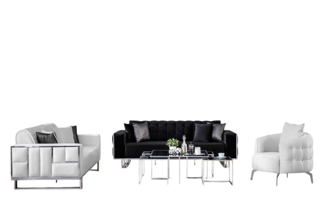Set di divani 3+3+1 posti divano poltrona set di divani lusso gruppo nuovo