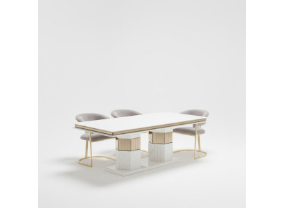 Tavolo da pranzo in legno Tavoli Tavoli Design Oro Lusso Mobili da pranzo