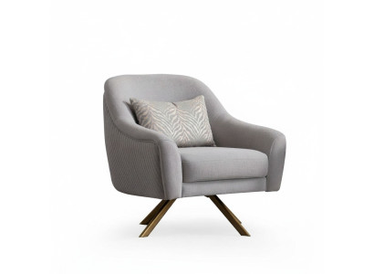 Poltrona Design Moderno Sedia Legno 1-Posto Moderno Imbottita