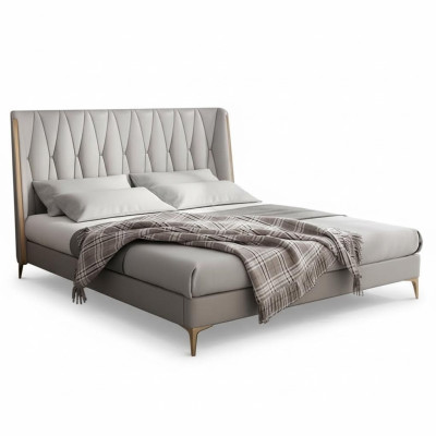 Letto grigio nero designer per giovani lusso letto matrimoniale completo hotel nuovo