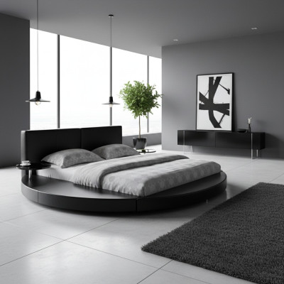 Letto nero designer per giovani lusso completo letto matrimoniale hotel nuovo