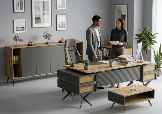 Tavolo da caffè per ufficio, tavolo, sideboard, comò beige, arredamento per ufficio