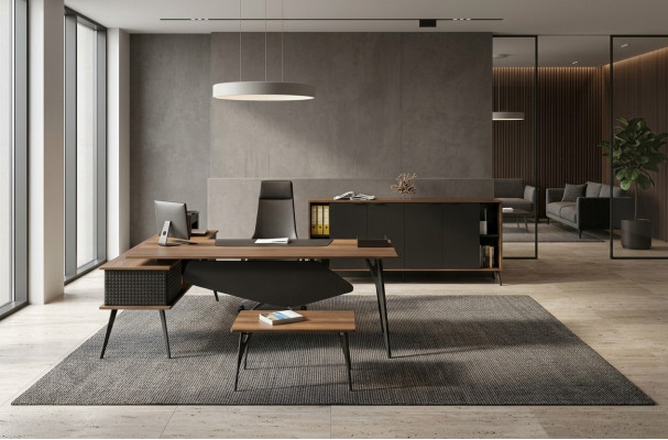Arredamento per ufficio tavolino da caffè tavolo credenza marrone nero