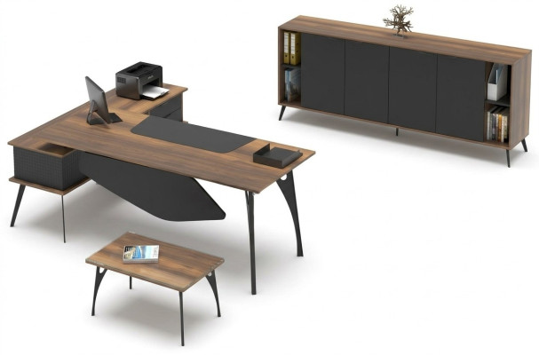 Arredamento per ufficio tavolino da caffè tavolo credenza marrone nero