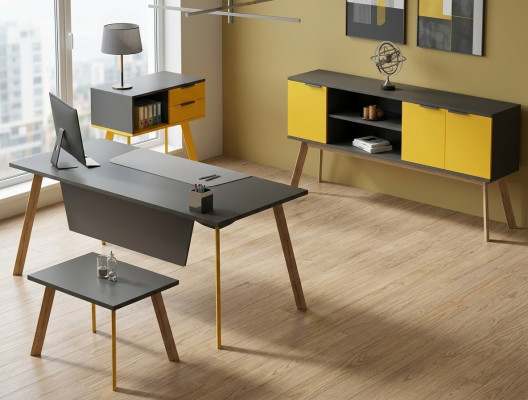 Set da ufficio tavolo mobiletto tavolino comò arredamento completo