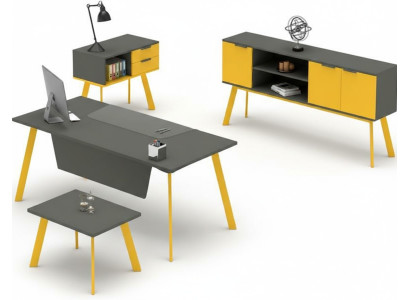 Set da ufficio tavolo mobiletto tavolino comò arredamento completo