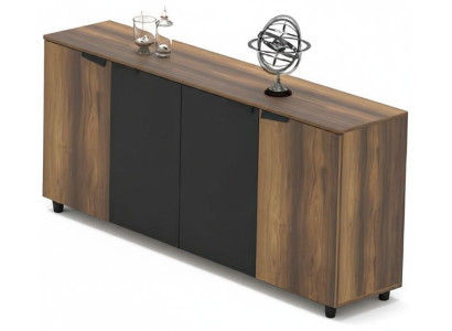 Armadio da ufficio armadietto sideboard comò stanza da lavoro marrone nero