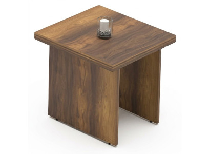 Tavolino quadrato in legno, tavolo laterale opaco, studio, marrone