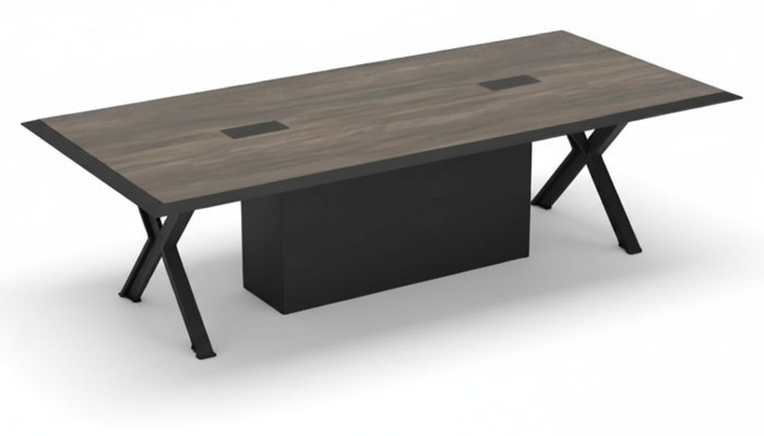 Scrivania tavolo da ufficio rettangolare camera da lavoro ufficio grigio nero legno