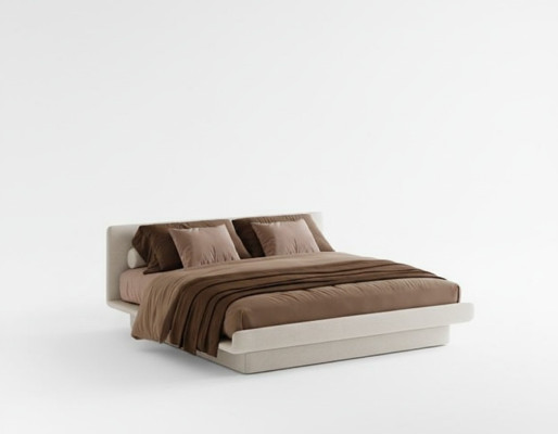 Letto di lusso beige letto imbottito moderno comfort design elegante