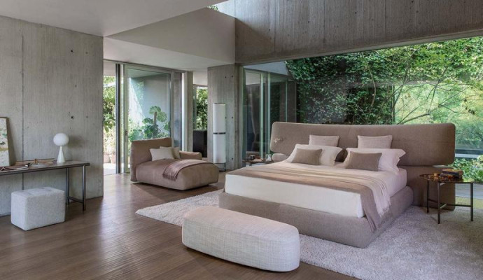 Letto imbottito moderno Comfort Dormire Design elegante Letto di lusso