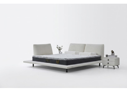 Letto Boxspring Moderno Comfort Design Letto Matrimoniale Testata Bianca Minimalista