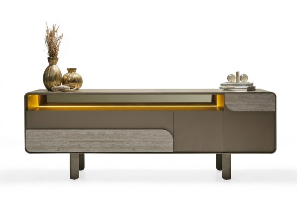 Consolle in legno beige dal design elegante