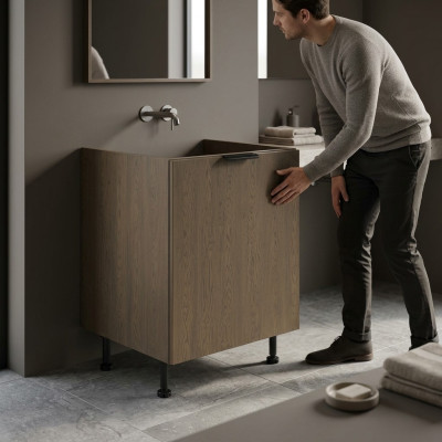 Armadio da cucina frontale armadio sottobanco armadio singolo in legno