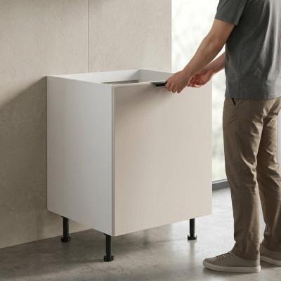 Mobile da cucina sottopiano in legno bianco