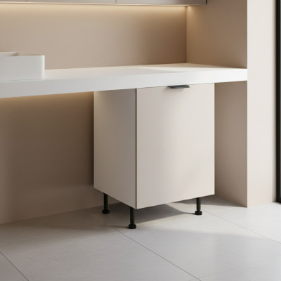 Mobile da cucina sottopiano in legno bianco