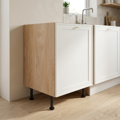 Mobile da cucina armadio sottobanco armadio in legno beige-bianco