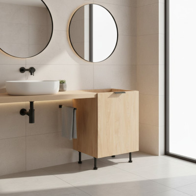 Raccoglitore di rifiuti sottolavello sistema di separazione dei rifiuti cassetto armadietto da cucina beige