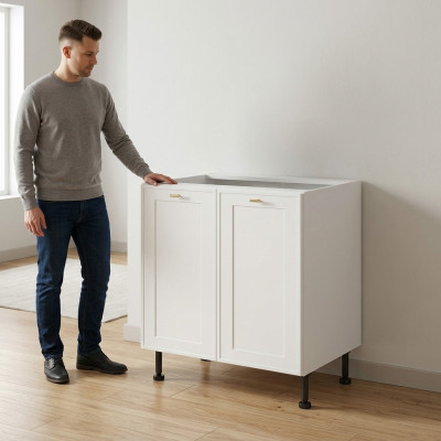 Mobiletto sottolavello con ripiano e doppia porta