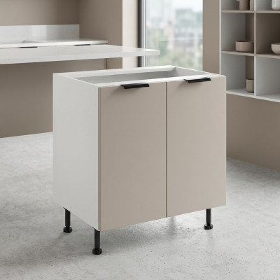 Mobile da cucina modulare con doppia porta bianca
