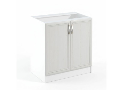 Mobiletto da cucina con ripiano bianco