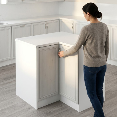 Mobile angolare da cucina armadietto angolare armadietto da cucina bianco