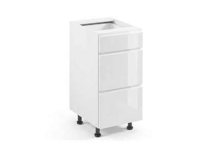 Mobiletto con cassetti sottobanco elemento con 3 cassetti lucido