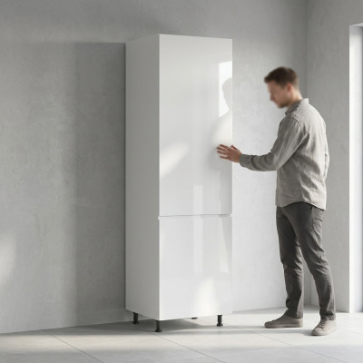 Armadio alto per frigorifero incorporato armadio frigorifero mobile da cucina bianco