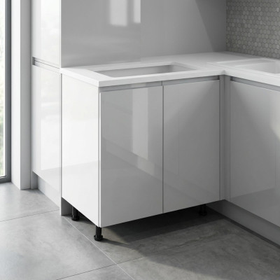 Mobile da cucina con ante a doppio battente lucido