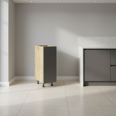 Mobile da cucina con ripiano, armadietto da cucina grigio