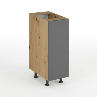 Mobile da cucina con ripiano, armadietto da cucina grigio