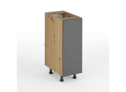 Mobile da cucina con ripiano, armadietto da cucina grigio