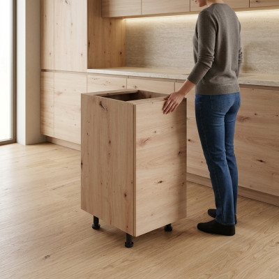 Mobile da cucina base con ripiano centrale armadietto da cucina beige