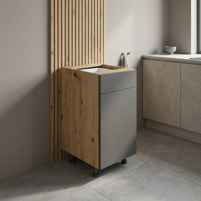 Mobiletto da cucina base con cassetti e ripiani