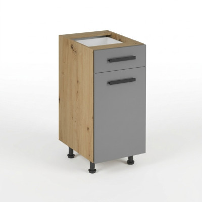 Armadio con cassetti e ripiani sottobanco per cucina